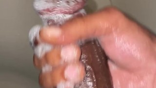 Pretty & thick BBC Shower Cumshot masterbating slow