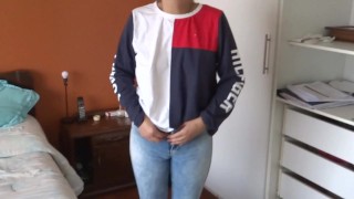 I don't allow my stepson to fuck me and he cums in my hairy pussy, full of milk