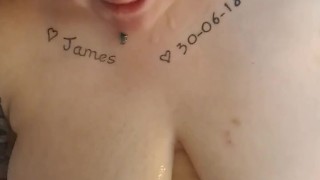 Firefox empties His Balls on Vixens Big Tits - Just the Cumshot