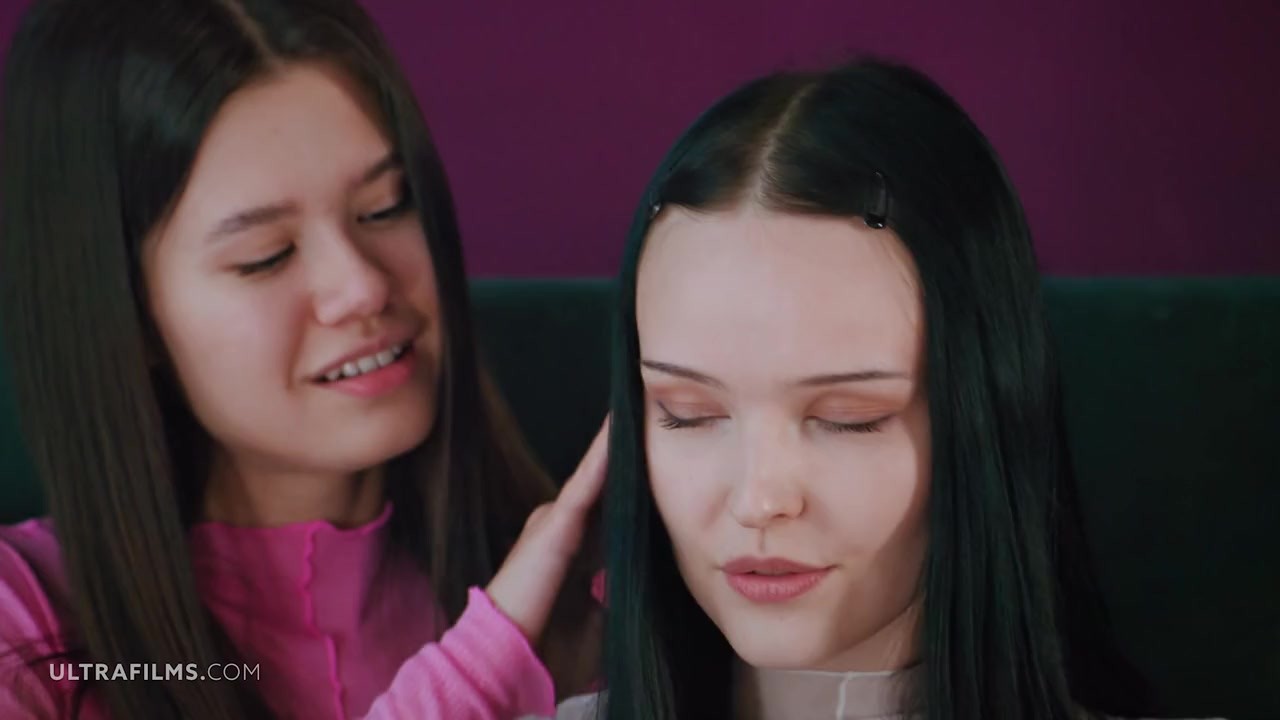 ULTRAFILMS Two super hot girls Evelin Elle and Amelia Riven having fun on the bed on their day off