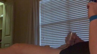 Grinding on myself with my flashlight edging myself u til I can’t take it anymore