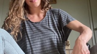 Brunette massage gun on TikTok live