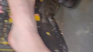 Pedal pumping on soft creamy cupcake icing on my trucks break pedal