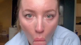 sensual blowjob and swallow