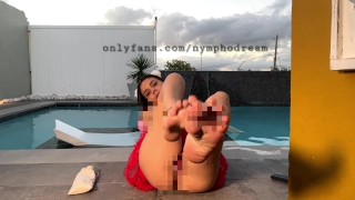 Masturbandome con mi Juguete de Cristal Afuera! VIDEO COMPLETO EN 🩵OF/NYMPHODREAM🩵