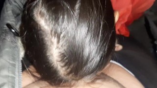 My girlfriend behind my parents' house licked my pussy while they were in the house