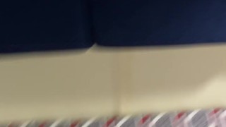 Got horny on a train. Releasing a load I've been saving for 3 days on a mirror