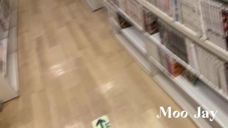 Just a chubby cow with giant tits eating snacks and replying to comments in a Japanese Internet cafe