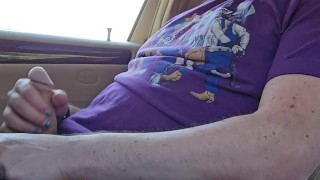 Amatuer guy's quick car cum session