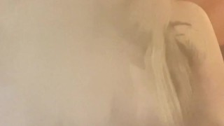 Blonde Baddie Smoking Blowing Clouds