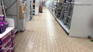 Public Blowjob and Doggy in a Hardware Store - so risky !