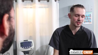 FamilyCreep - Hairy Stepdad Barebacks His Jock Doctor Stepson