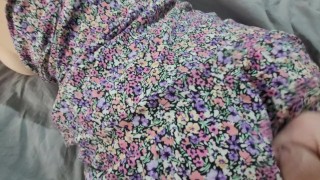 Rubbing Cock against My Stepsister's Perfect Ass and Pussy in Dress till Cum