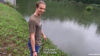 BIGSTR - Horny Guy Shows His Cash To Convince A Dude To Follow Him At A Quiet Place To Fuck