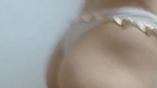 Sexy Milf Tina Turbo in white lingerie