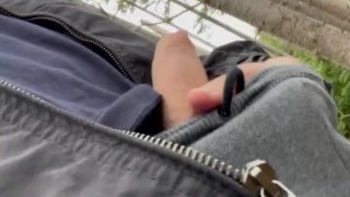 Jerking off on public hiking trail