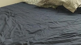 Young guy playing with his skinny hairy ass