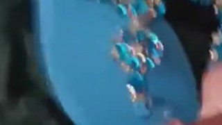 Part 3 of my horny husband cumming all over my sandals 😍💦🤤