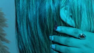 Big cock black guy uses VR glasses to look at two beautiful Colombian girls and fuck them