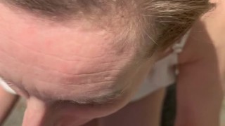 I suck a stranger in a parking lot and I receive a facial