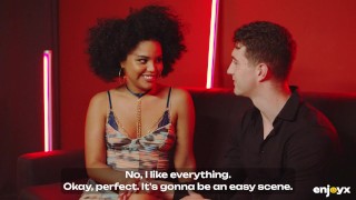 Dark-skinned Selva has a booty to die for and a whole lot of tricks to go around fucking horny guys