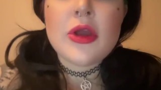 mean goth girl humilates that tiny cock of yours