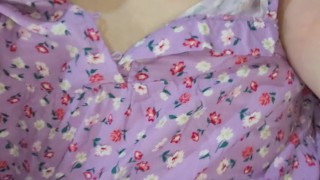 Big Natural Bouncing Boobs of My Slut Stepsister making My Cock so Hard being Inside Her Wet Pussy