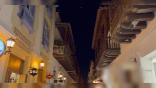 After a good walk he eats a stranger's pussy in a delicious 69.