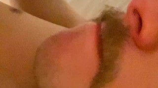 Self Suck Facial and Cum in Mouth