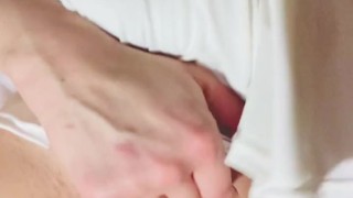 Sexy white outfit with vibrators