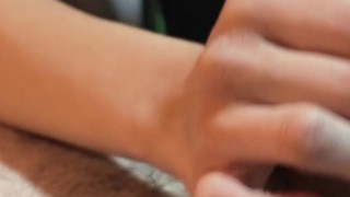 ivy doing a softdom handjob, 1 cumshot, maybe 2?