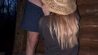 A pregnant milkmaid fucks near a barn with a city guy