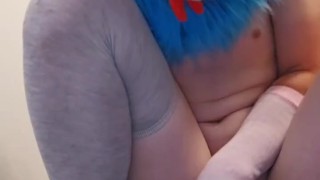 Furry takes rex for a ride