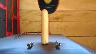 Masturbates and sucks a dildo!