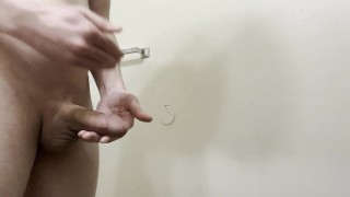 Horny Shaved Amateur Teen Jacking Off In The Bathroom