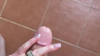 POV Quick Handjob on Vacation with Wristwatch and French Nails