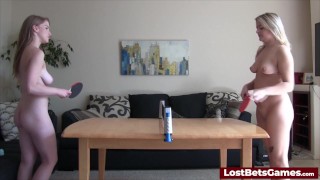 A fucking dildo machine used after a game of strip table tennis