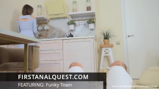 Russian teen Funky Town gets her ass fucked deep.