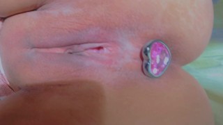 JOI POV - Girl uses dildo in anal masturbation, do you want to fuck me?