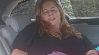 Milf Lunch Time Public Car Masturbation Almost Caught