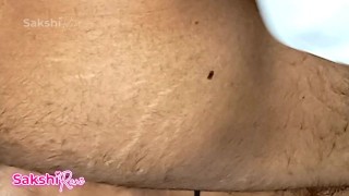 Sexy village sakshi cum on face after pussy fucked hard