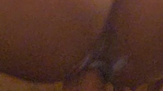 Black boy plays with white dildo