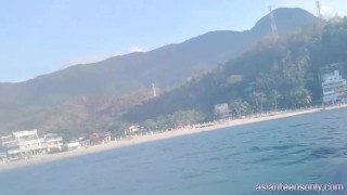 Escape to the island by jetsky to fuck suggardaddy