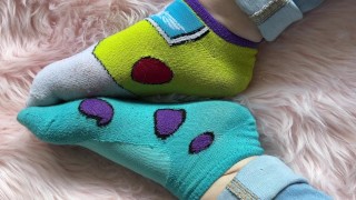 Mismatched socks and cute feet