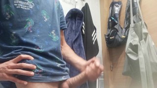 Hot Handsome Shows You His Huge Hard Penis Squirting on the Bathroom Floor