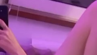 Teasing my pussy for my stepbrother