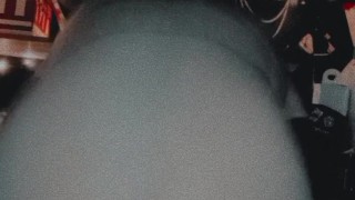 Femboy gagging and riding a dildo like a slut