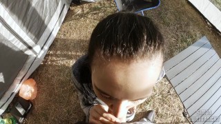 Making Her Suck Under Tent