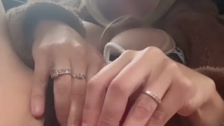 Bf left me in 🚗 so I Had a FaceTime wank& squirted for my new side guy! Without getting CAUGHT 🤭