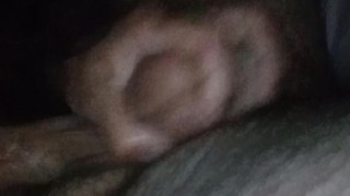 * UNCUT COCK *Rubbing precum all over balls